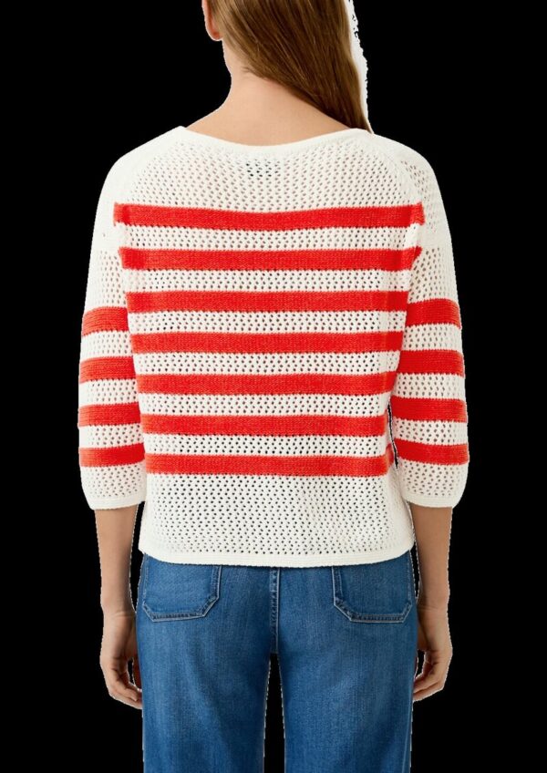 Locker gestrickter Pullover im Relaxed Fit mit Blumen-Artwork