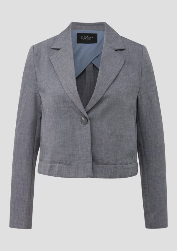 Cropped-Blazer mit Elastikeinsatz