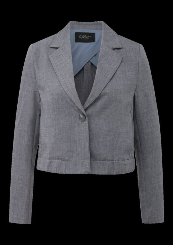 Cropped-Blazer mit Elastikeinsatz