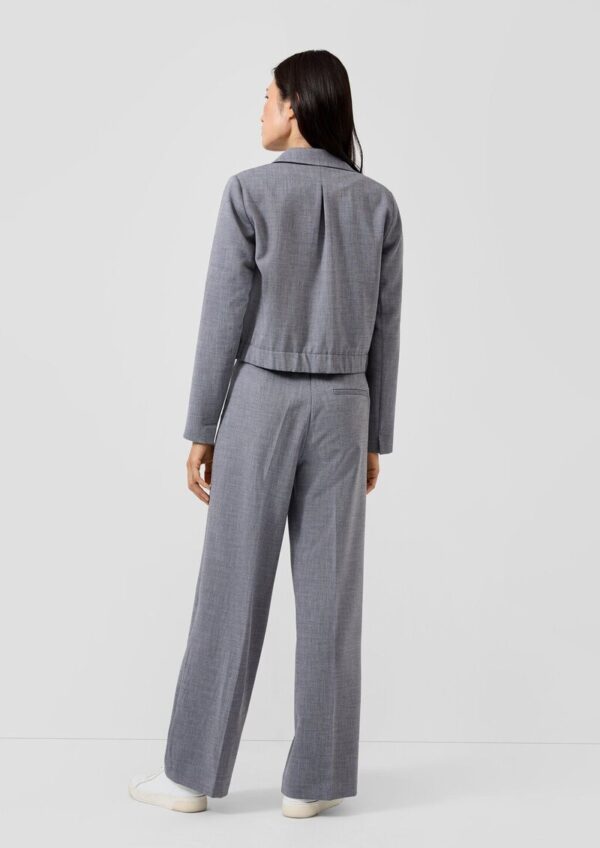 Cropped-Blazer mit Elastikeinsatz