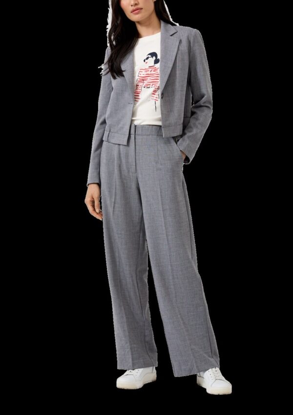 Cropped-Blazer mit Elastikeinsatz