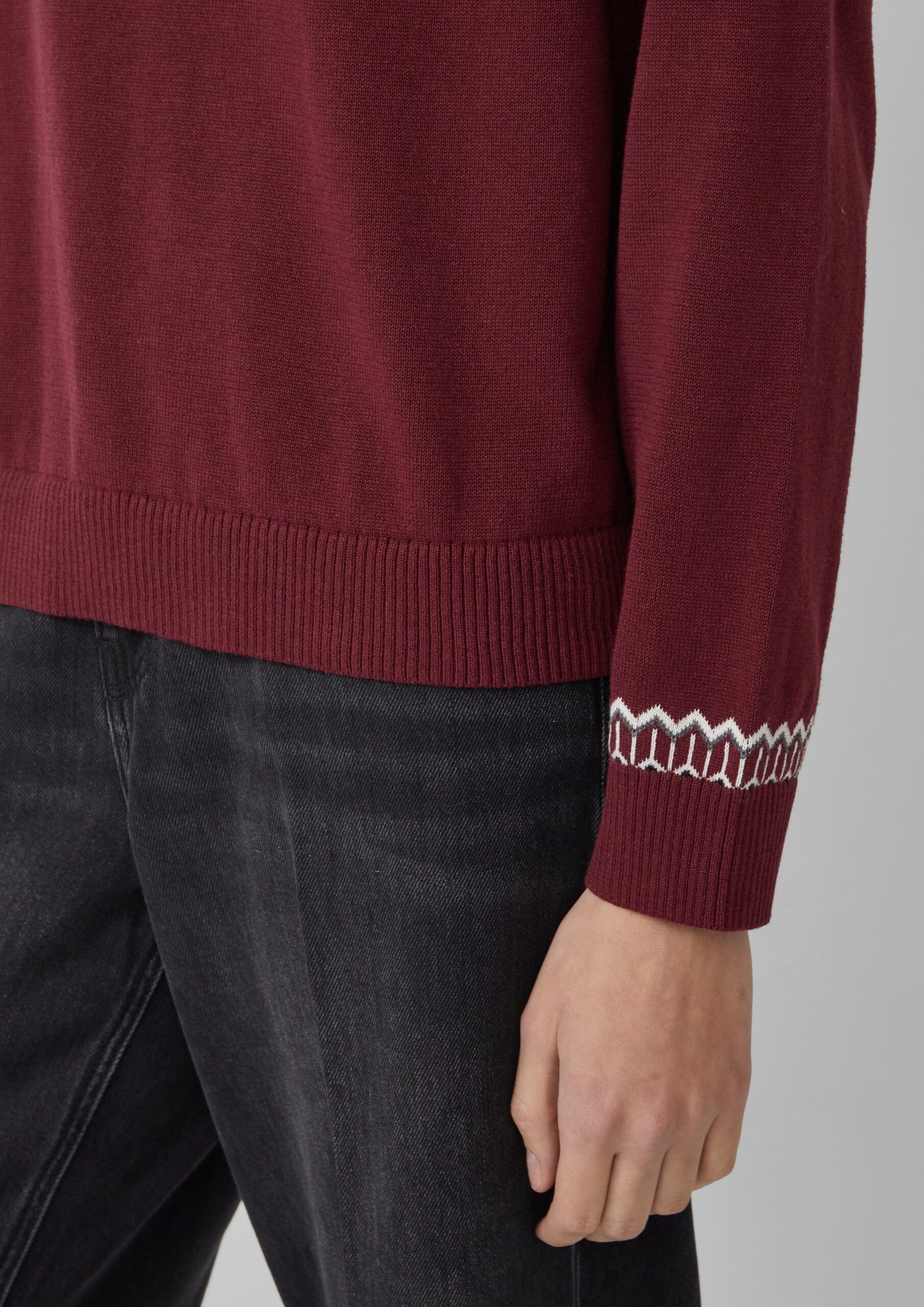 Feinstrickpullover mit Norwegermuster