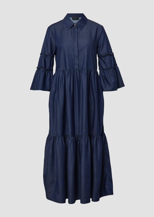 Hemdblusenkleid mit verspielten Volumen-Details