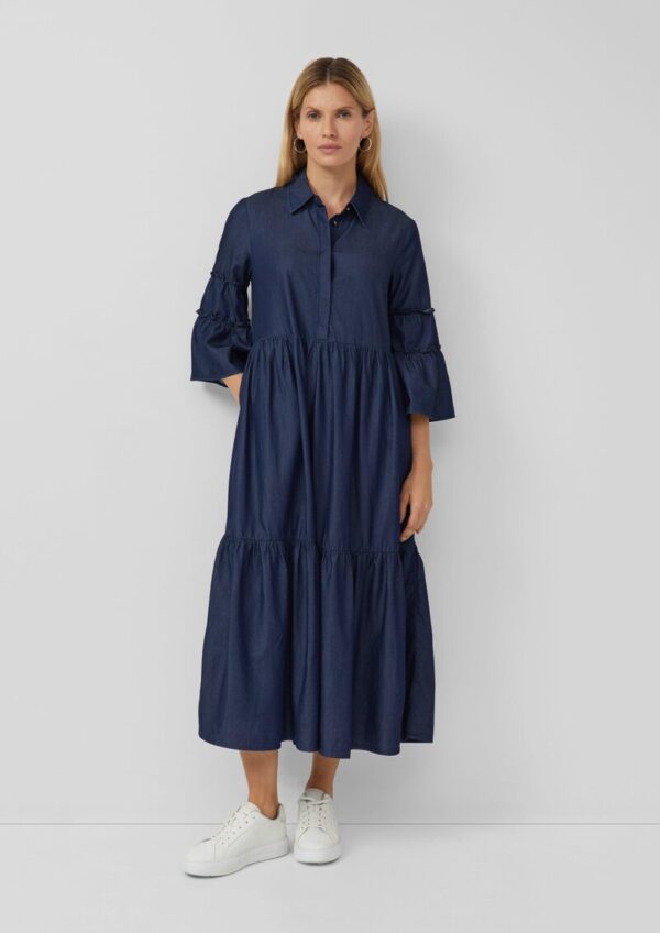 Hemdblusenkleid mit verspielten Volumen-Details