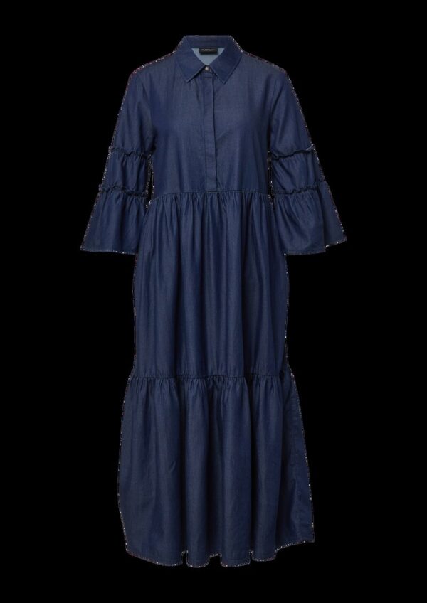 Hemdblusenkleid mit verspielten Volumen-Details