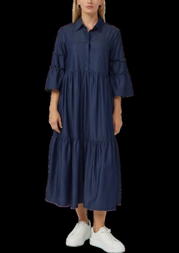 Hemdblusenkleid mit verspielten Volumen-Details