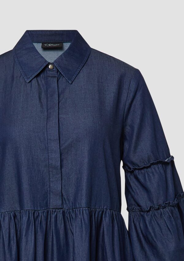 Hemdblusenkleid mit verspielten Volumen-Details