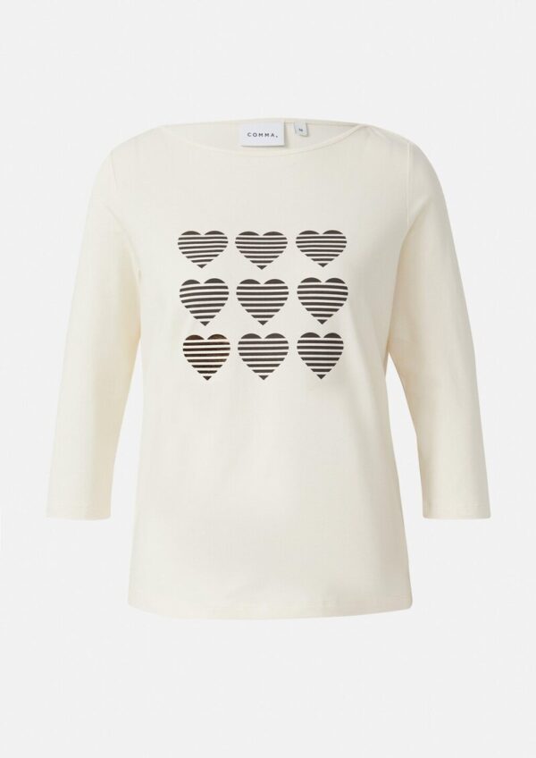 T-Shirt mit 3/4-Ärmeln und Print