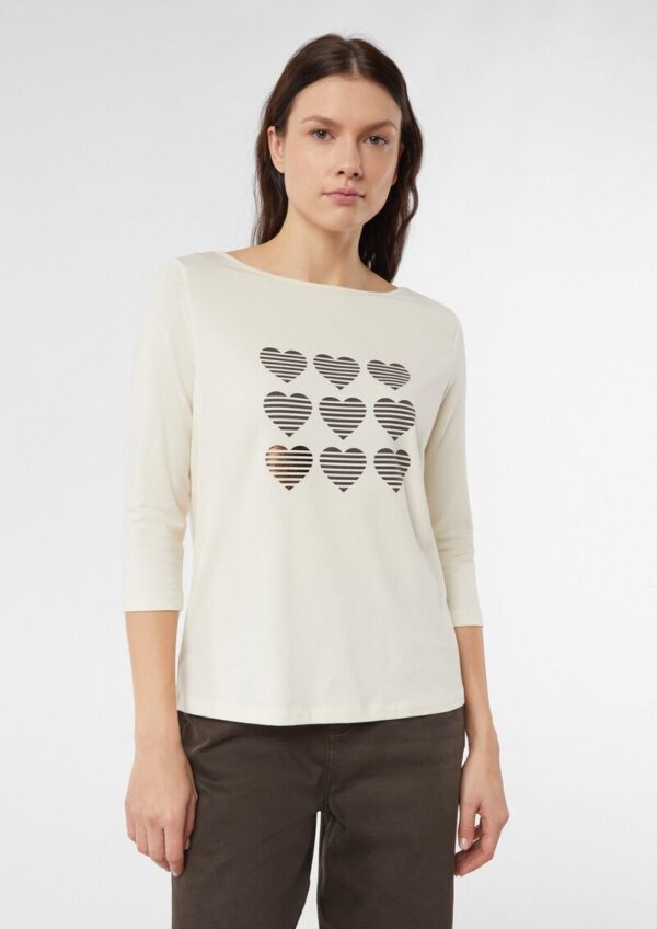 T-Shirt mit 3/4-Ärmeln und Print