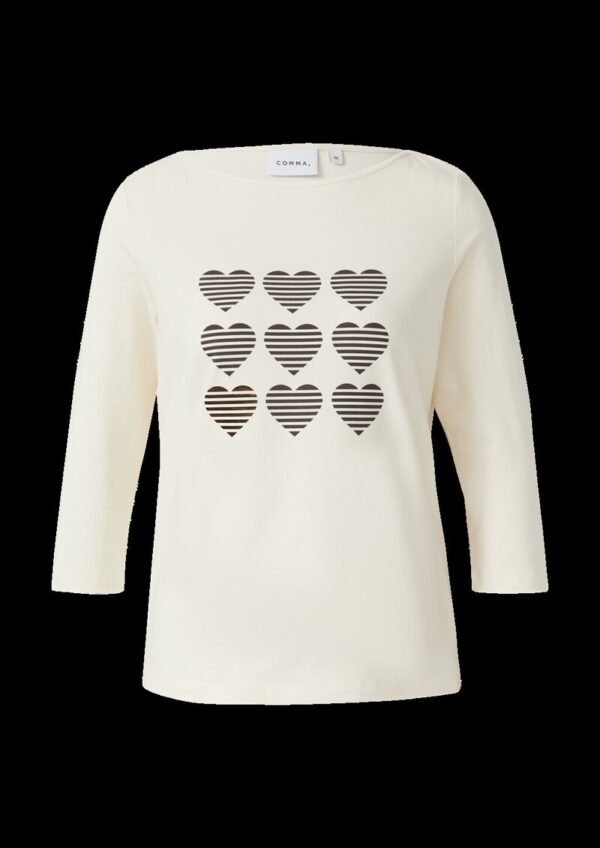 T-Shirt mit 3/4-Ärmeln und Print