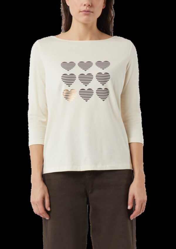 T-Shirt mit 3/4-Ärmeln und Print