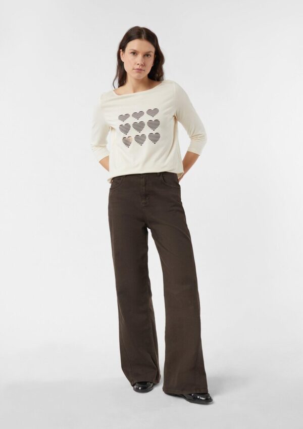 T-Shirt mit 3/4-Ärmeln und Print