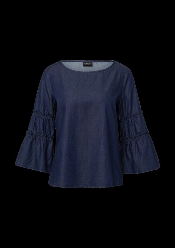 Bluse mit 3/4-Volant-Ärmeln