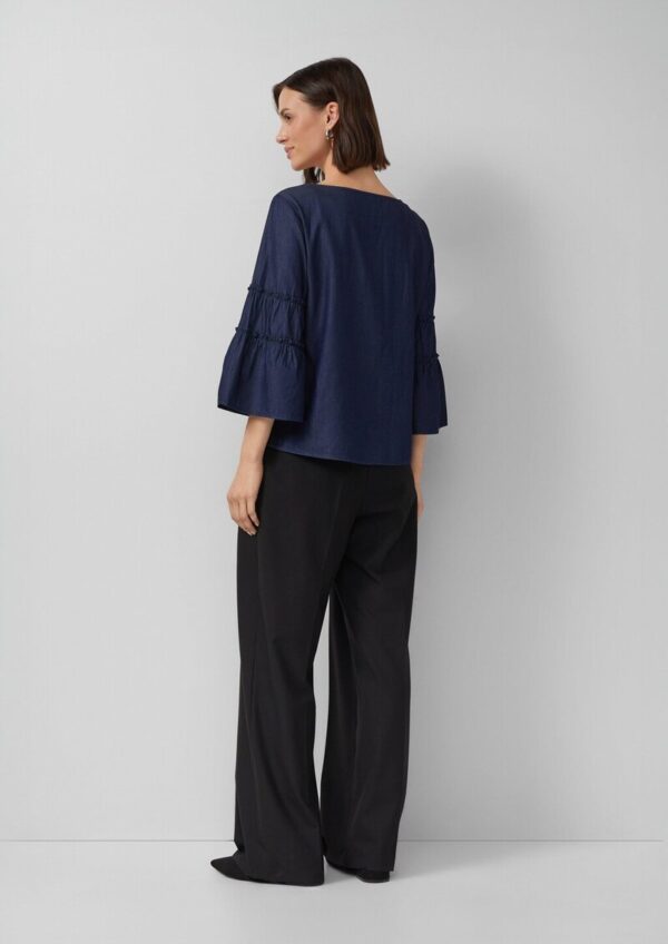 Bluse mit 3/4-Volant-Ärmeln