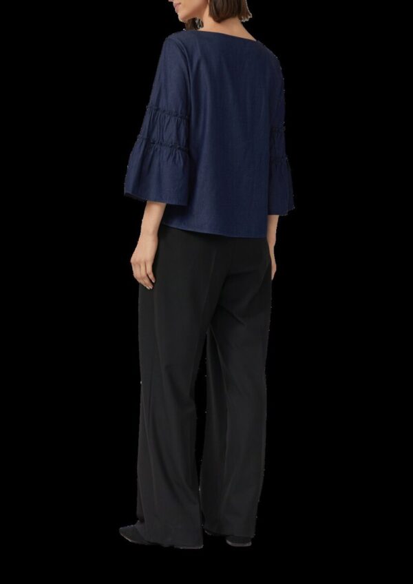 Bluse mit 3/4-Volant-Ärmeln