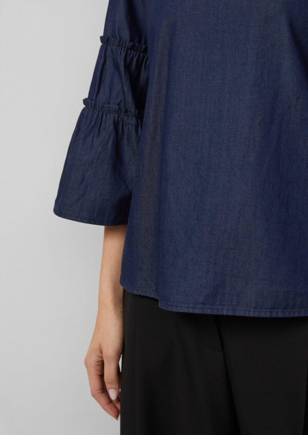 Bluse mit 3/4-Volant-Ärmeln