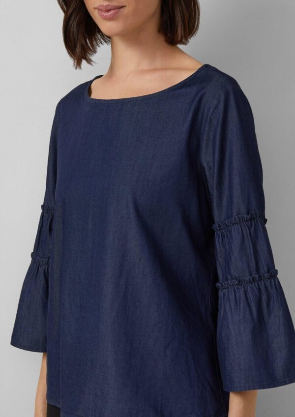 Bluse mit 3/4-Volant-Ärmeln