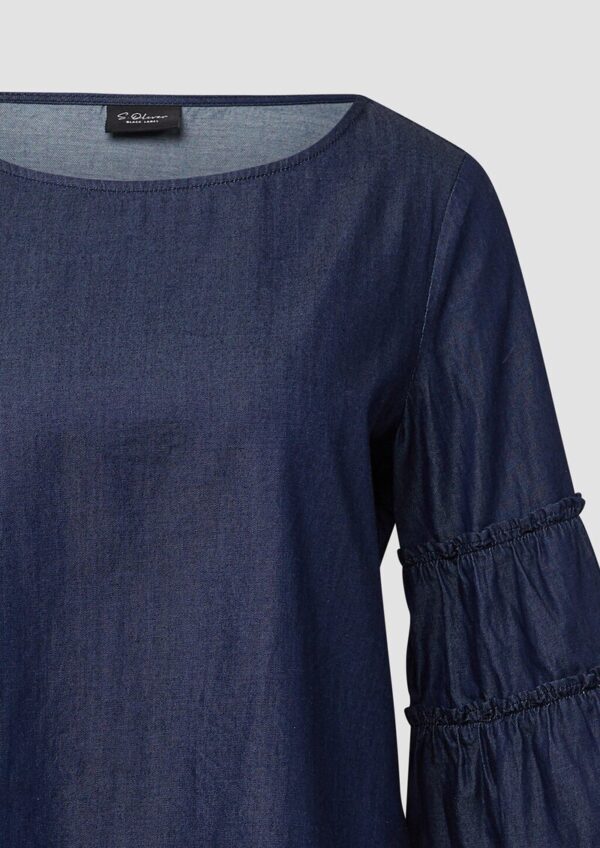 Bluse mit 3/4-Volant-Ärmeln