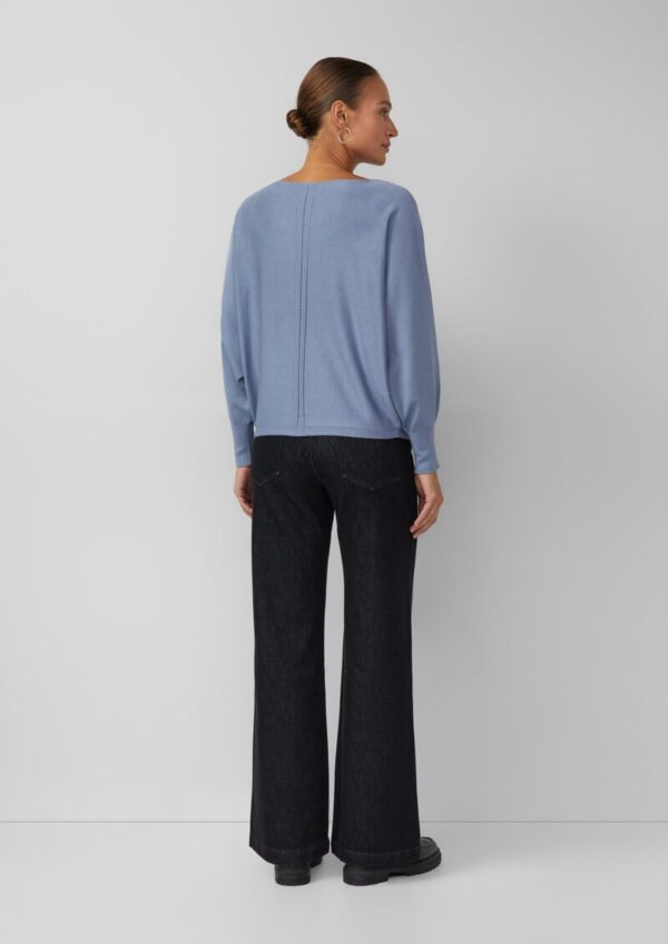 Feinstrickpullover mit Fledermausärmeln und Ajour-Details