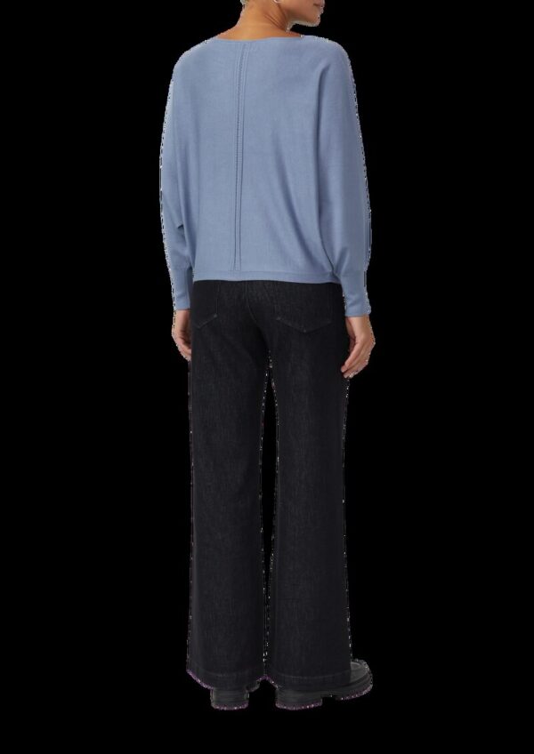 Feinstrickpullover mit Fledermausärmeln und Ajour-Details