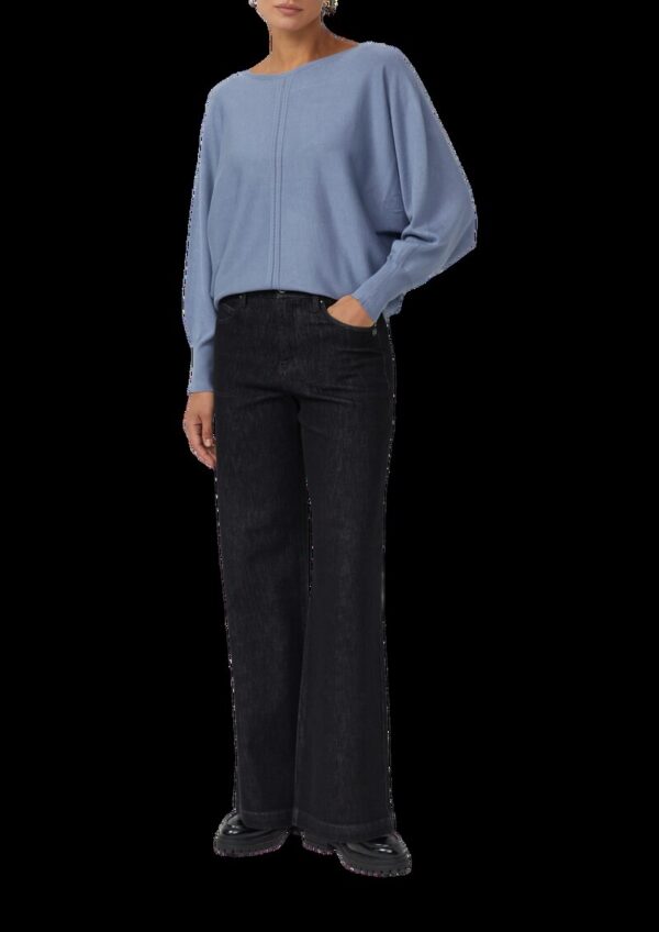 Feinstrickpullover mit Fledermausärmeln und Ajour-Details