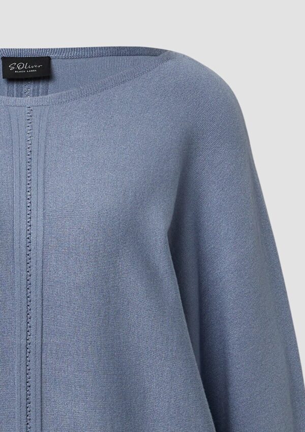 Feinstrickpullover mit Fledermausärmeln und Ajour-Details