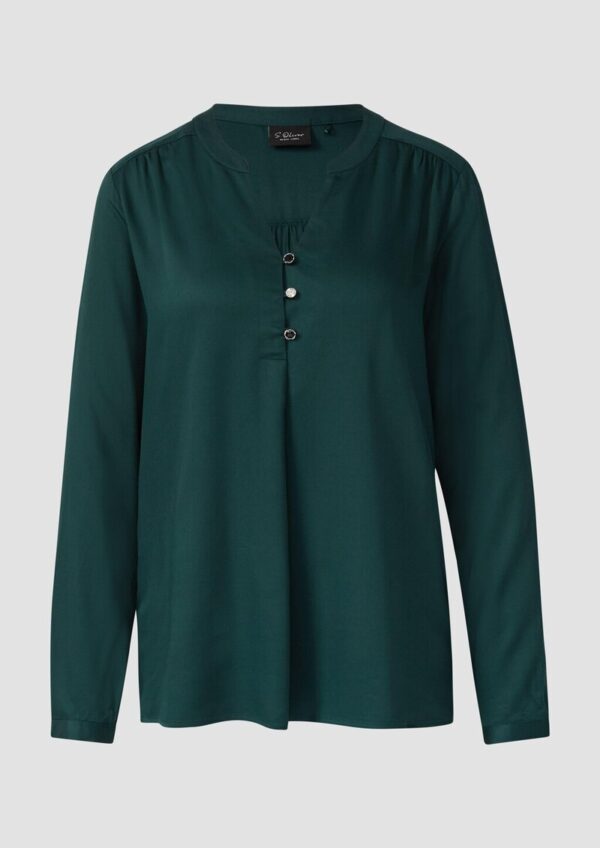 Tunikabluse aus Viskose mit Zierknöpfen