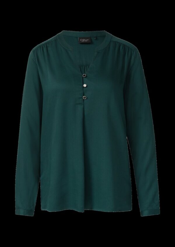 Tunikabluse aus Viskose mit Zierknöpfen