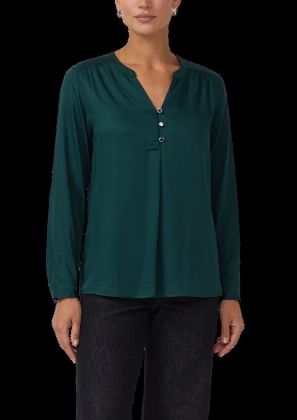 Tunikabluse aus Viskose mit Zierknöpfen