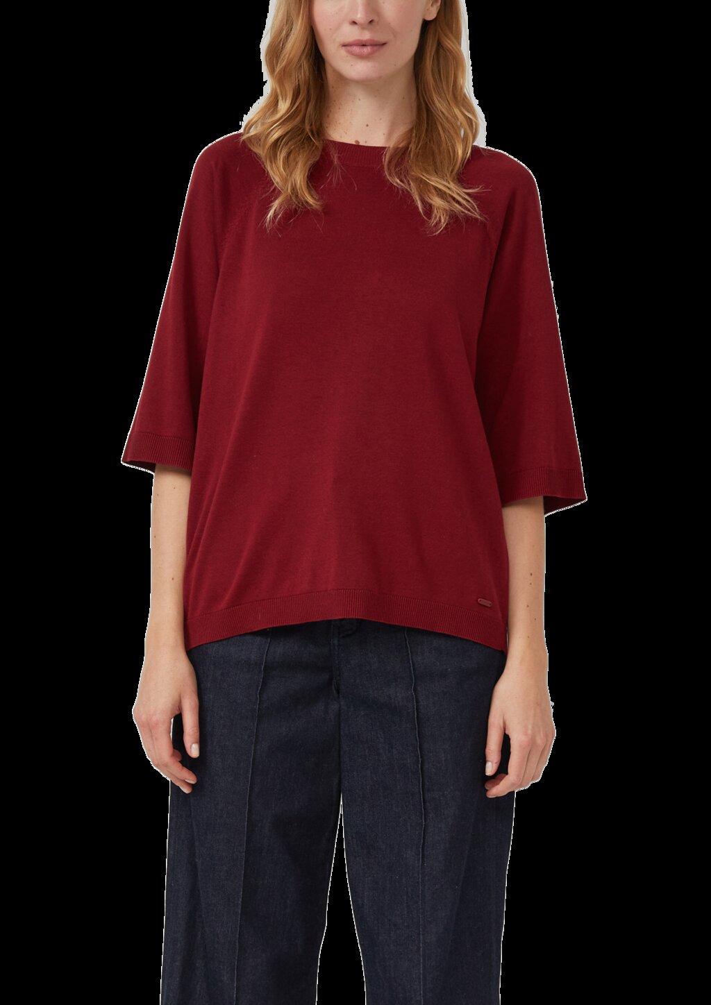 Leichter Kurzarm-Strickpullover