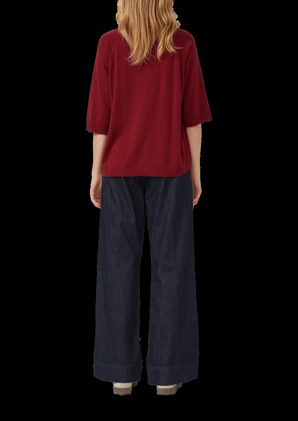 Leichter Kurzarm-Strickpullover