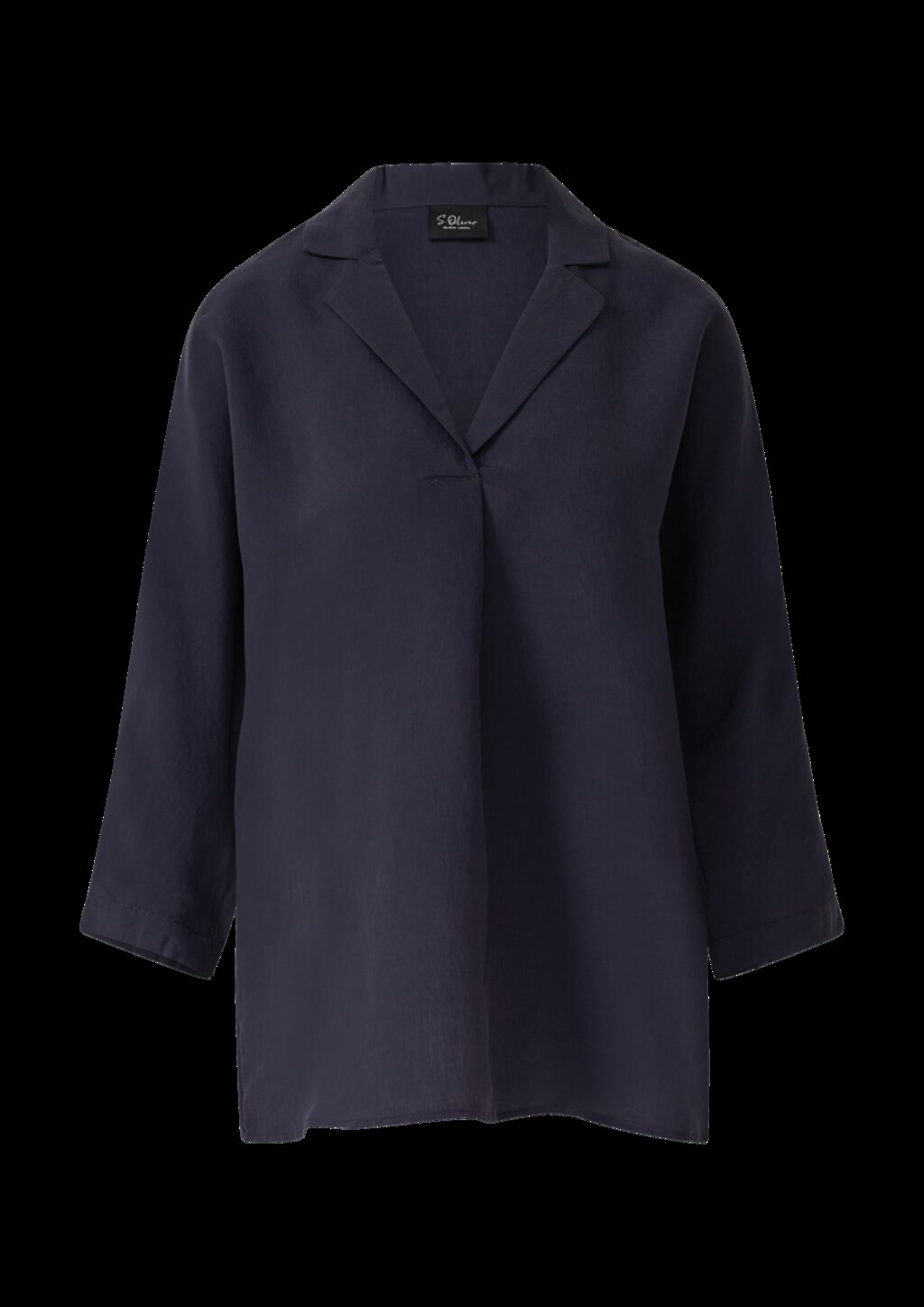 Relaxed-Fit-Hemdbluse mit Fledermausärmeln