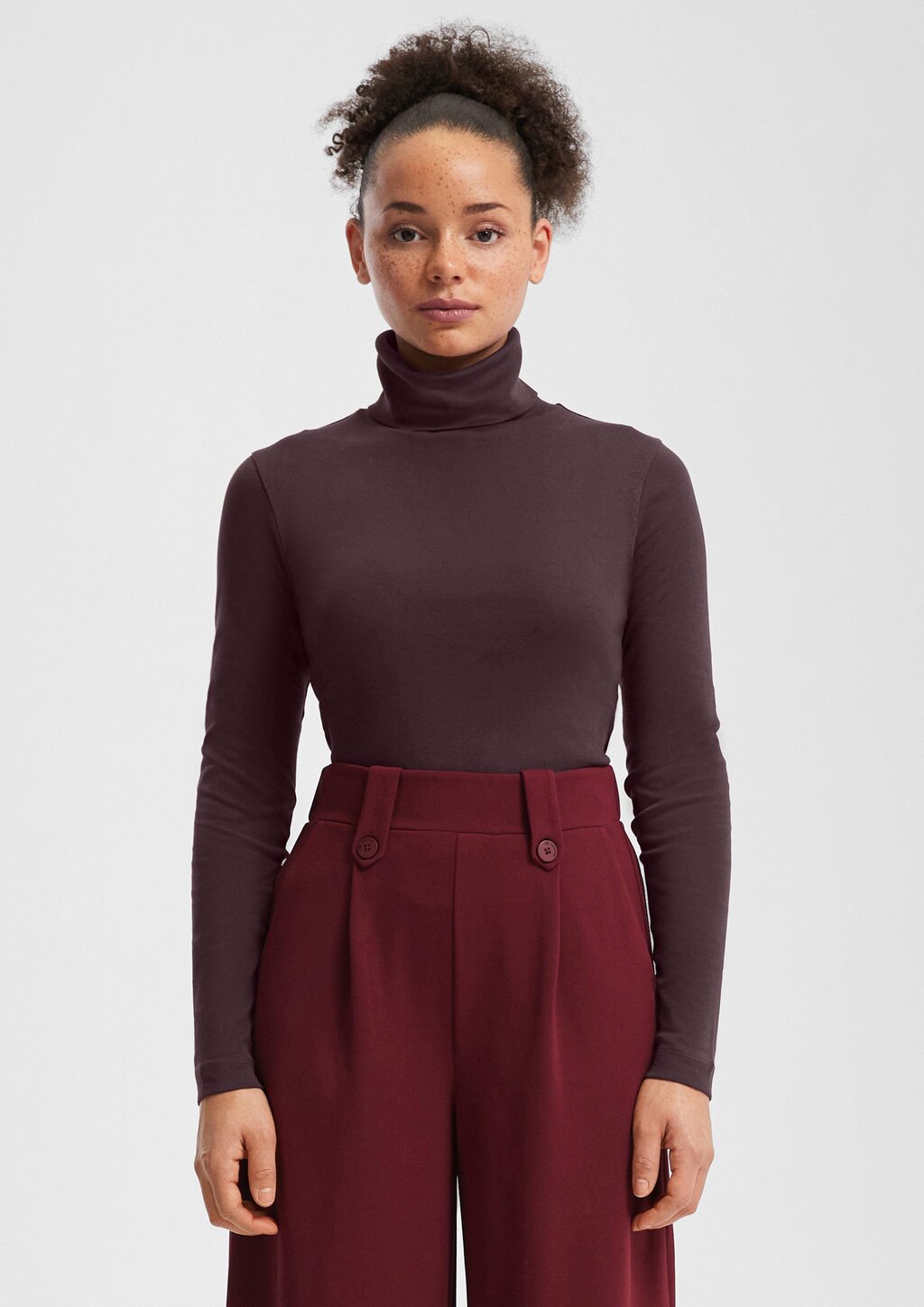 Langarmshirt mit Rollkragen