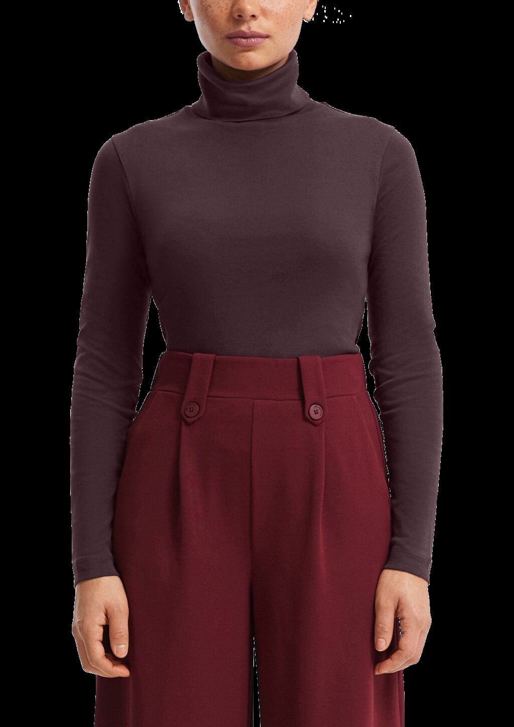 Langarmshirt mit Rollkragen