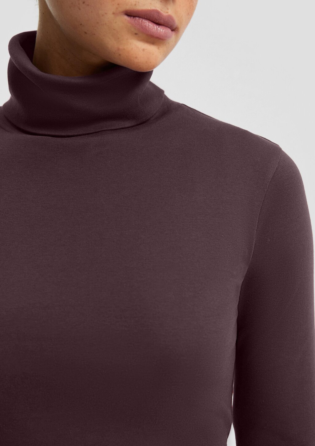 Langarmshirt mit Rollkragen