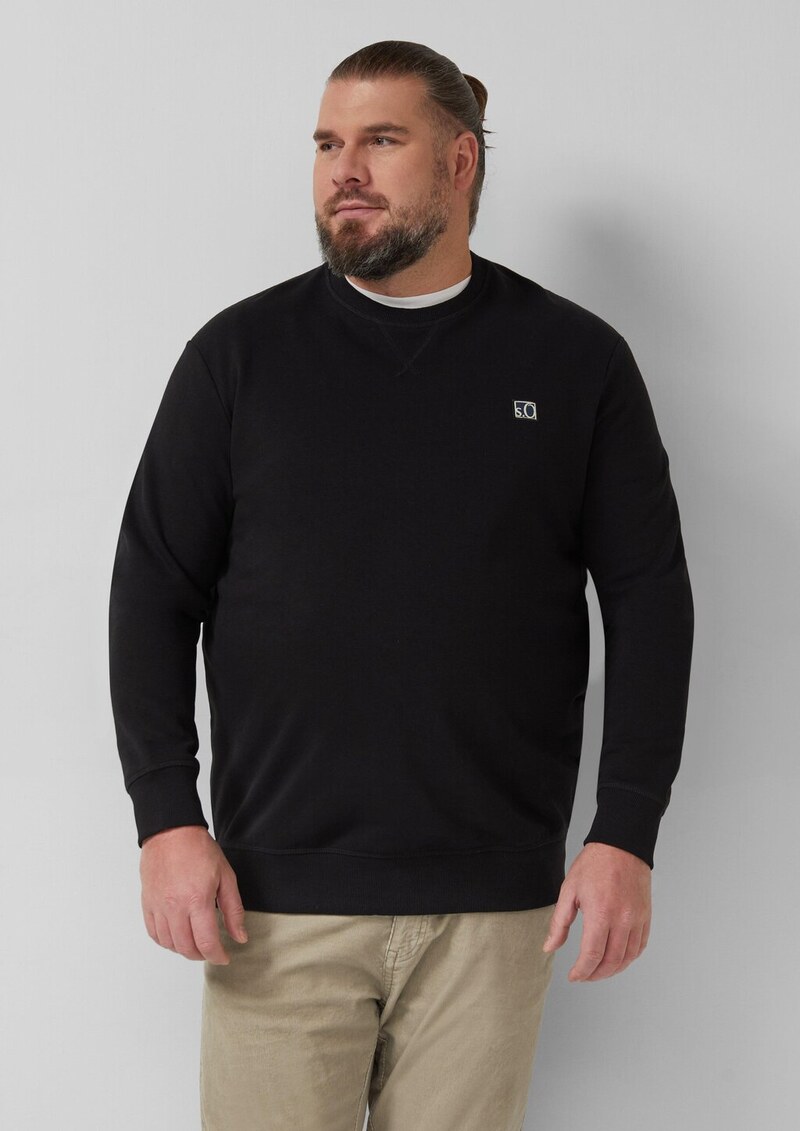 Weiches Sweatshirt aus Baumwollmix mit Crew Neck