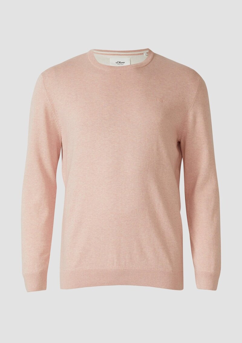 Strickpullover mit Logo-Stickerei