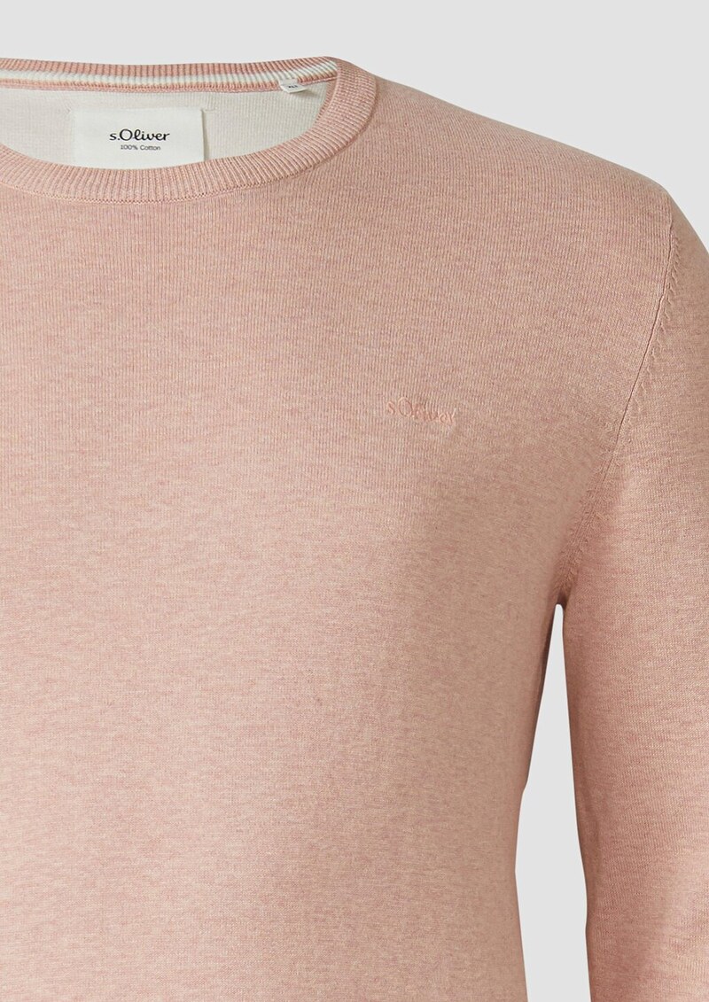 Strickpullover mit Logo-Stickerei