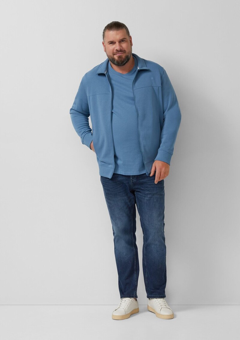 Strukturiertes T-Shirt aus Baumwollmix