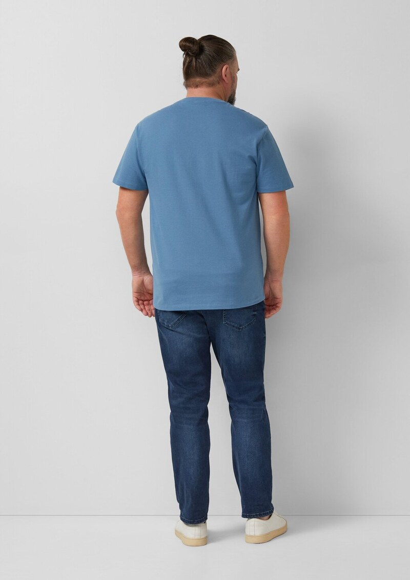 Strukturiertes T-Shirt aus Baumwollmix