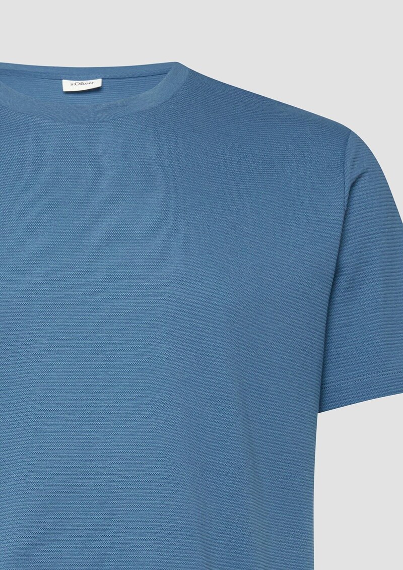 Strukturiertes T-Shirt aus Baumwollmix