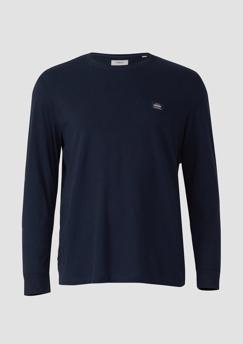 Strukturiertes Longsleeve mit Ärmelbündchen