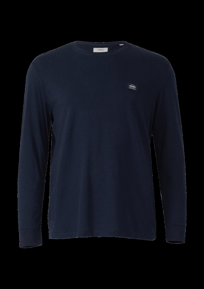 Strukturiertes Longsleeve mit Ärmelbündchen