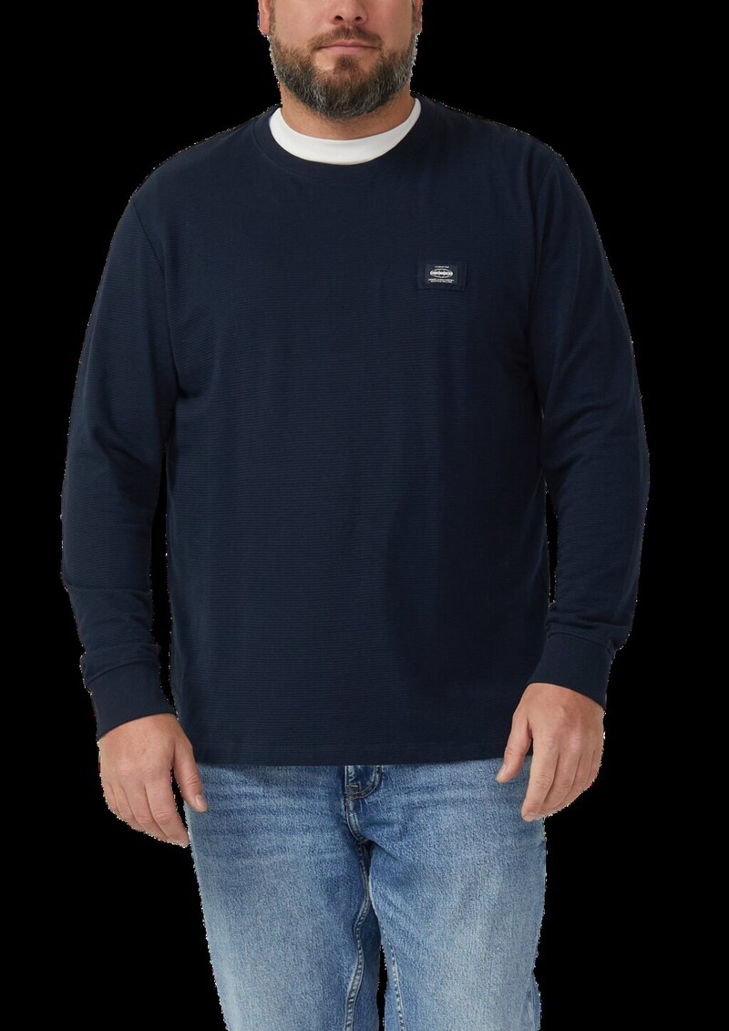 Strukturiertes Longsleeve mit Ärmelbündchen