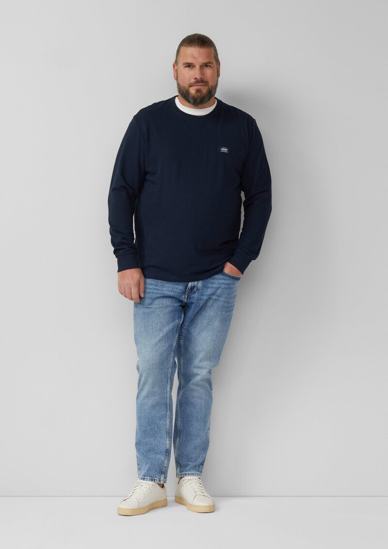 Strukturiertes Longsleeve mit Ärmelbündchen