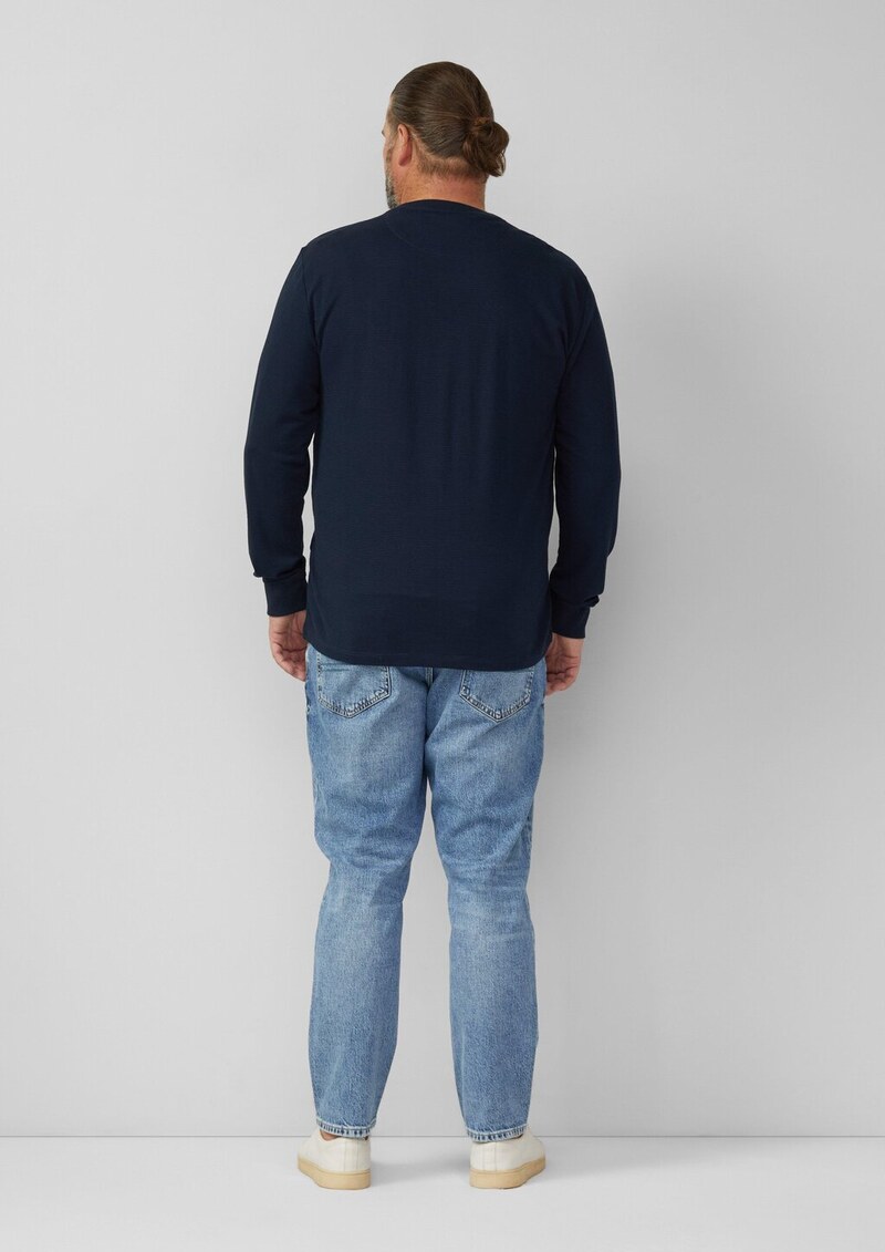 Strukturiertes Longsleeve mit Ärmelbündchen
