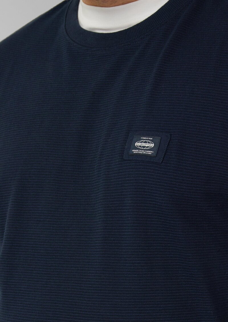 Strukturiertes Longsleeve mit Ärmelbündchen