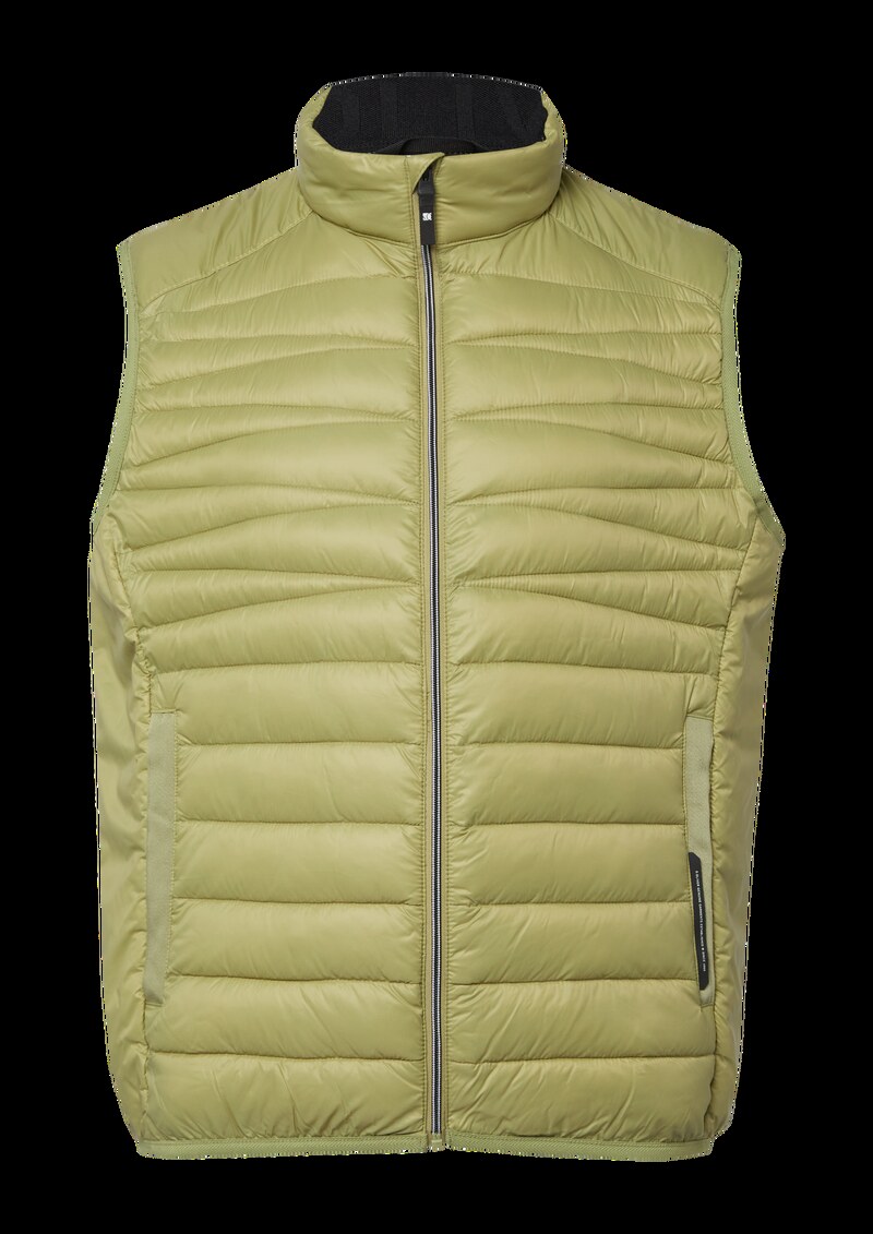 Leichte Steppweste mit Stehkragen und Kontrast-Details