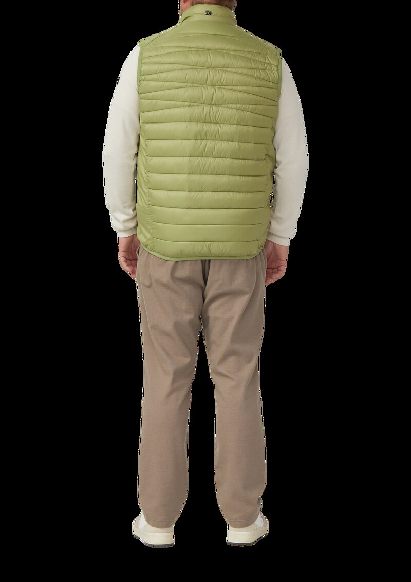 Leichte Steppweste mit Stehkragen und Kontrast-Details