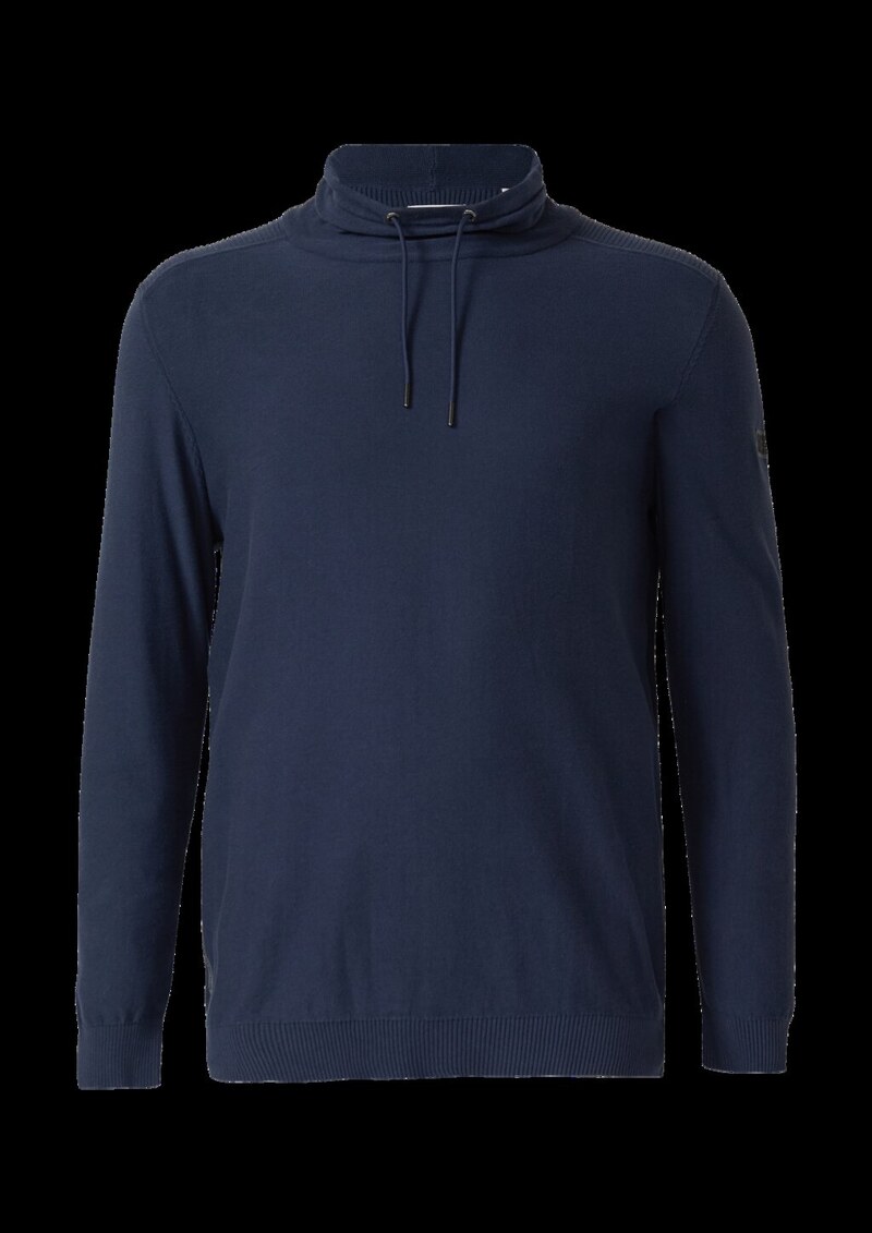 Leichter Pullover mit Snood-Kragen und Logo-Detail